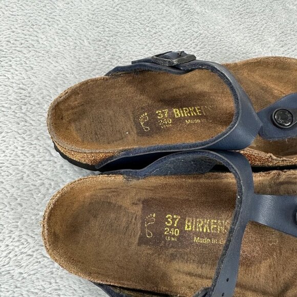 Birkenstock Gizeh Navy Blue Thong Sandals Women’s Size 37 EU - Picture 2 of 10